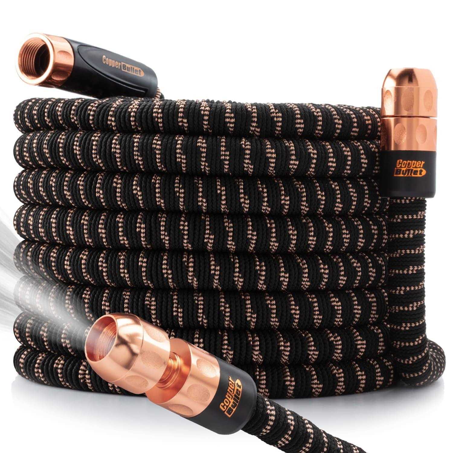 Pocket Hose Copper Bullet 3/4 in. Dia x Expandable 650 psi Lightweight Lead-Free Kink-Free Hose