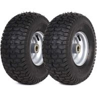 15 x 6.00-6 Tire and Wheel Set for Lawn Tractors with 3 Centered Hub and 3/4 Sintered iron bushings