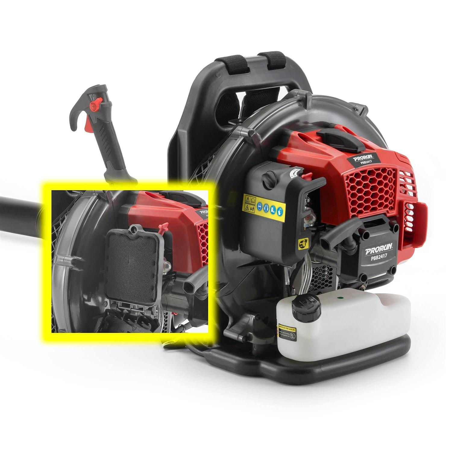 PRORUN 51.7-cc 2-cycle 570-CFM 250-MPH Gas Backpack Leaf Blower PBB2417 - Image 4