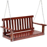 Paylesshere Outdoor Wooden 4Ft/48in Outdoor Swings 800lb Weight Bench Porch Swing for Adults