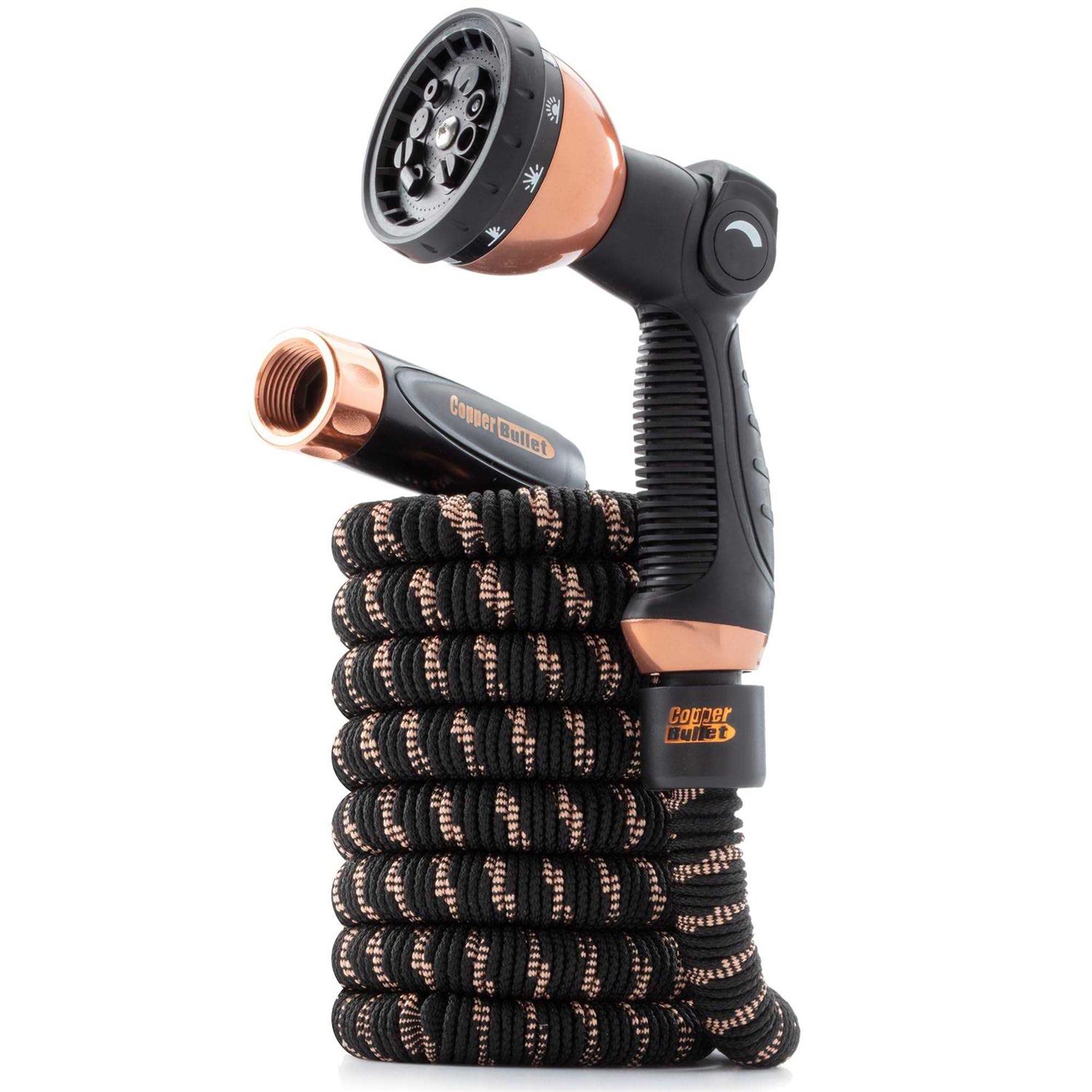 Pocket Hose Copper Bullet with Thumb Spray Nozzle As-seen-on-TV Expands