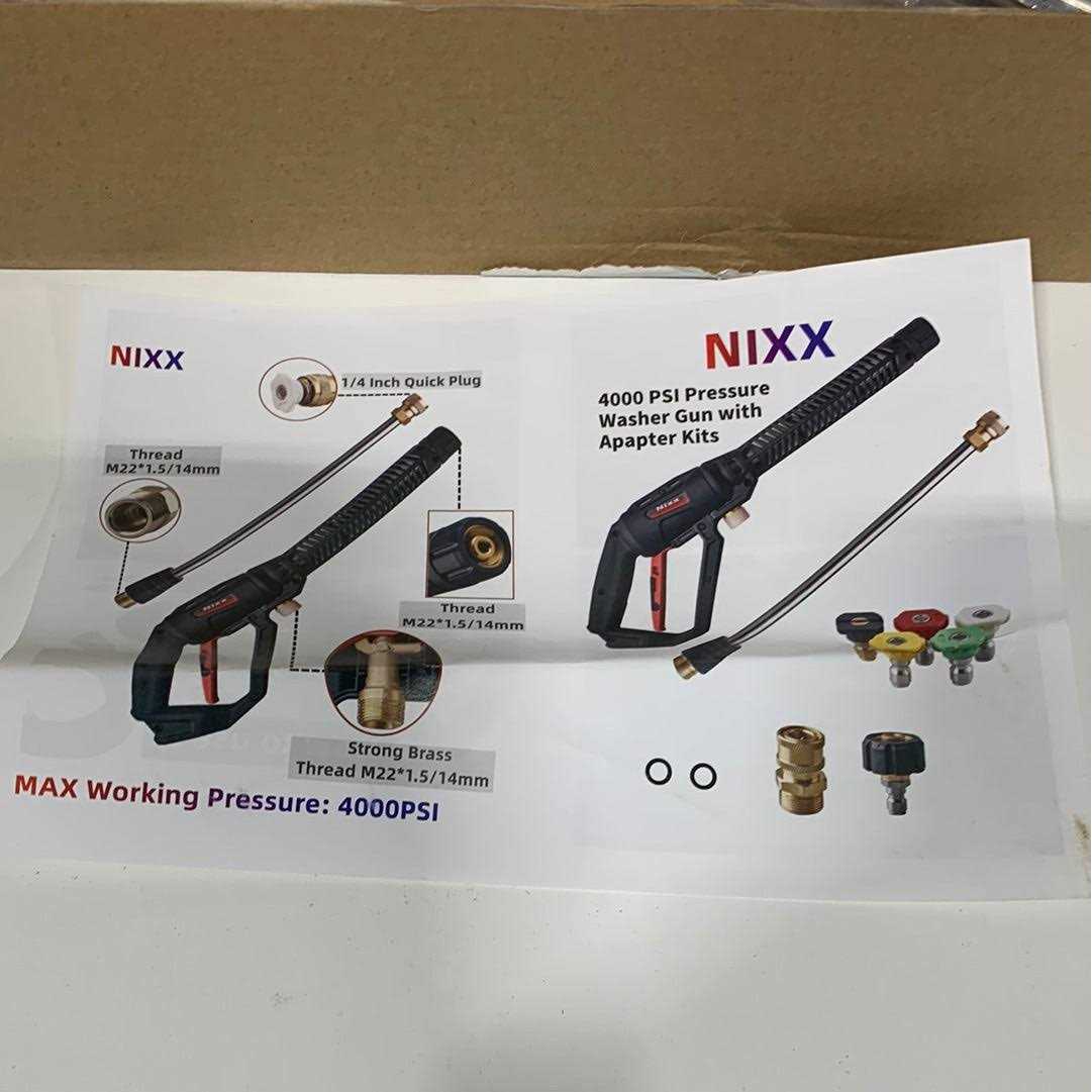 Pressure Washer Gun with Power Wash Extension Wand 4000PSI 5 Sprayer Nozzle Tips - Image 4