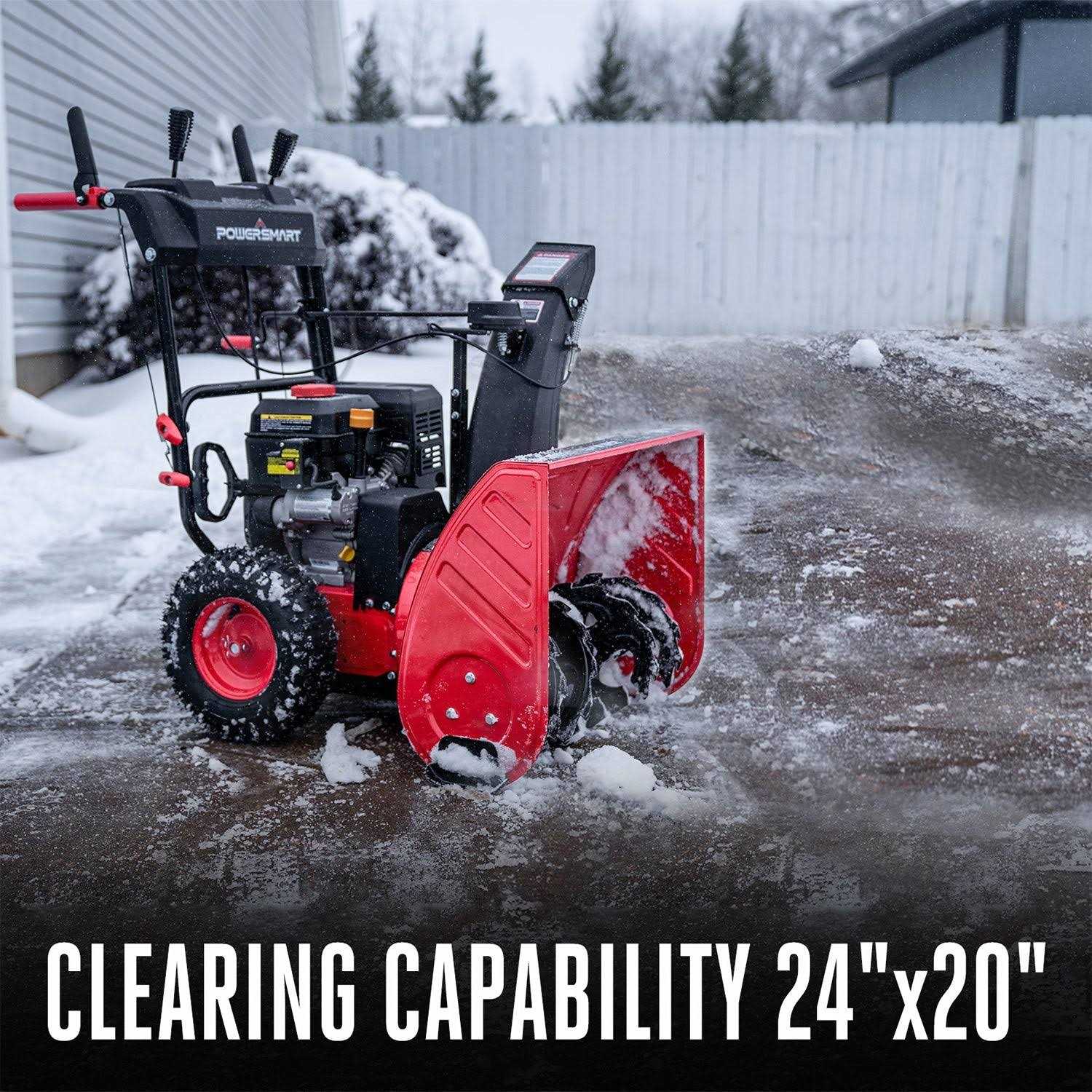 Powersmart pssw24 24 in. 212cc 2-Stage Electric Start Gas Snow Blower - Image 2