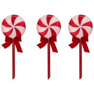 Northlight Set of 3 Peppermint Candies Christmas Pathway Markers 16