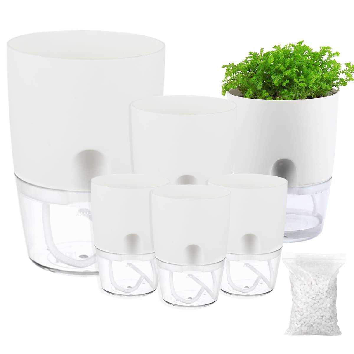 Planterhoma Self Watering Pots for Indoor Plants Flower Pots Outdoor Self Watering Planter