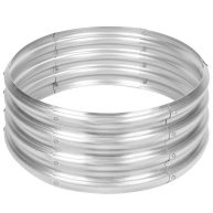 OUSHENG Round Galvanized Raised Garden Beds Outdoor Steel Fire Pit Ring Flower Planter Metal Above Ground Boxes Kit for Gardening Vegetables