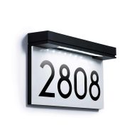 Percompile Aluminum Address Plaques for House Solar Powered House Number for Outside