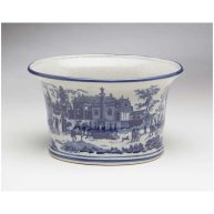 AA Importing 59846 Blue And White Planter