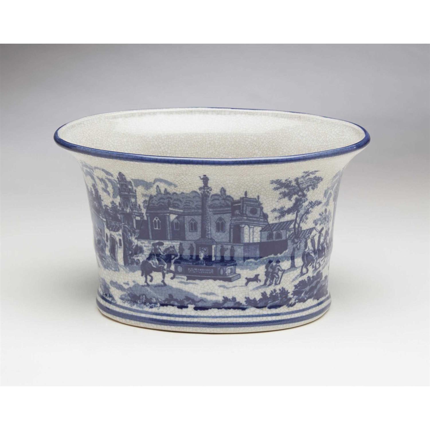 AA Importing 59846 Blue And White Planter - Image 2