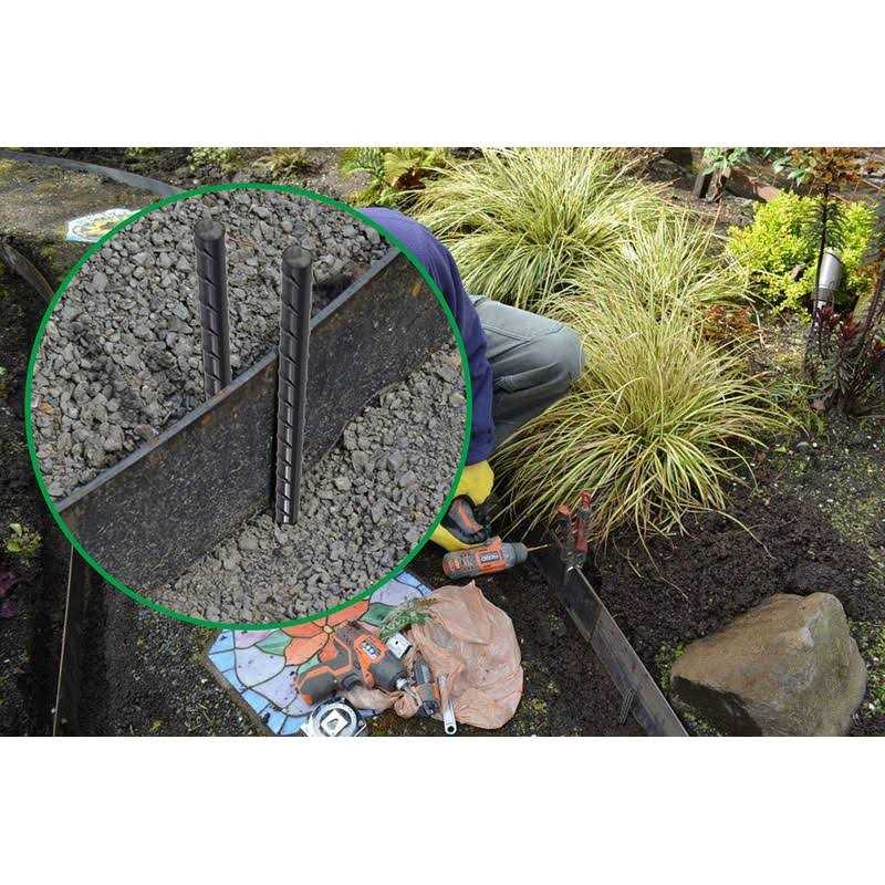 Aagut 16” Rebar Stakes Heavy Duty Ground Anchors Steel Plant Support Garden Stake Metal Straight Camping Tent Spikes with Chisel Point End - Image 4