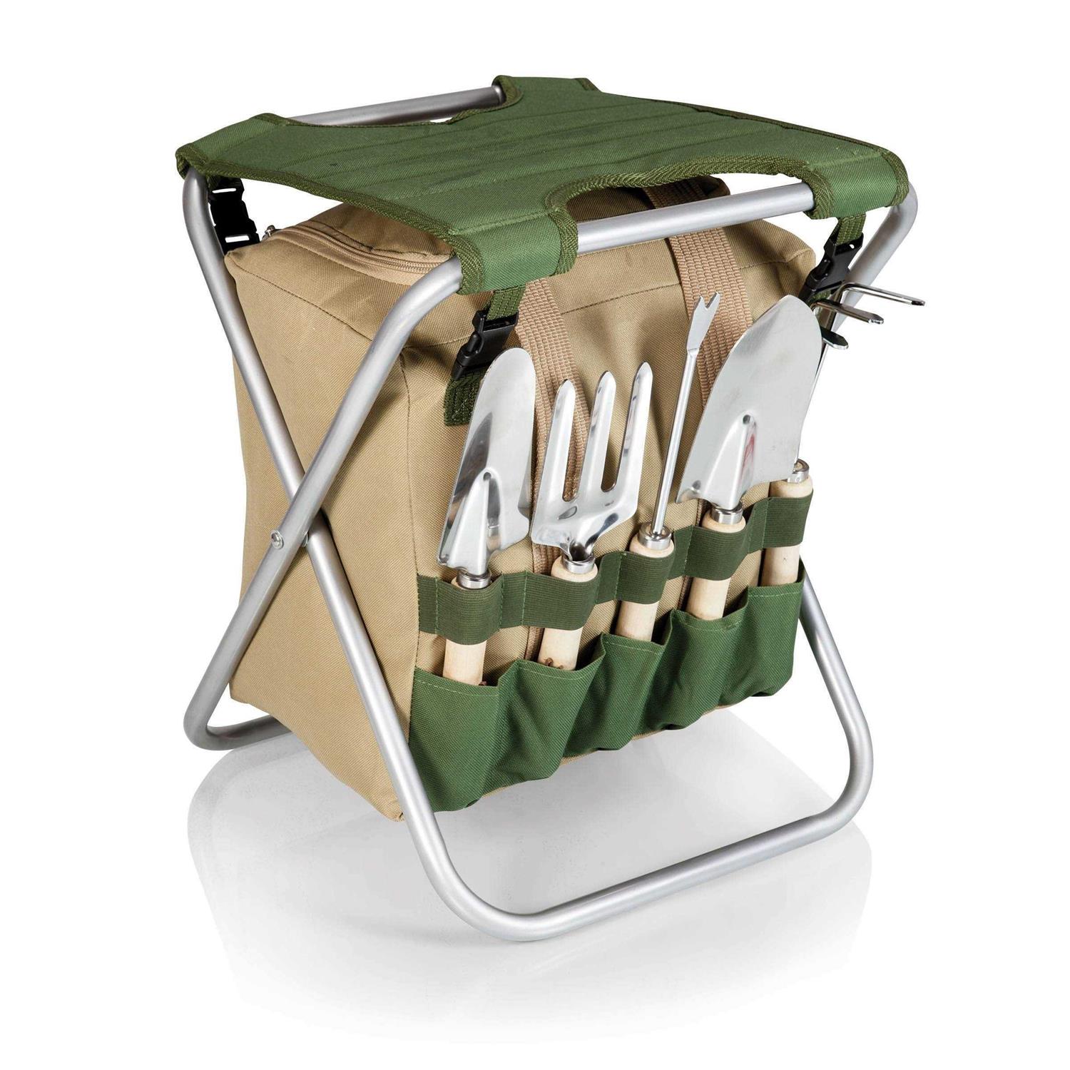Picnic Time Gardener Folding Seat with Tools - Image 2