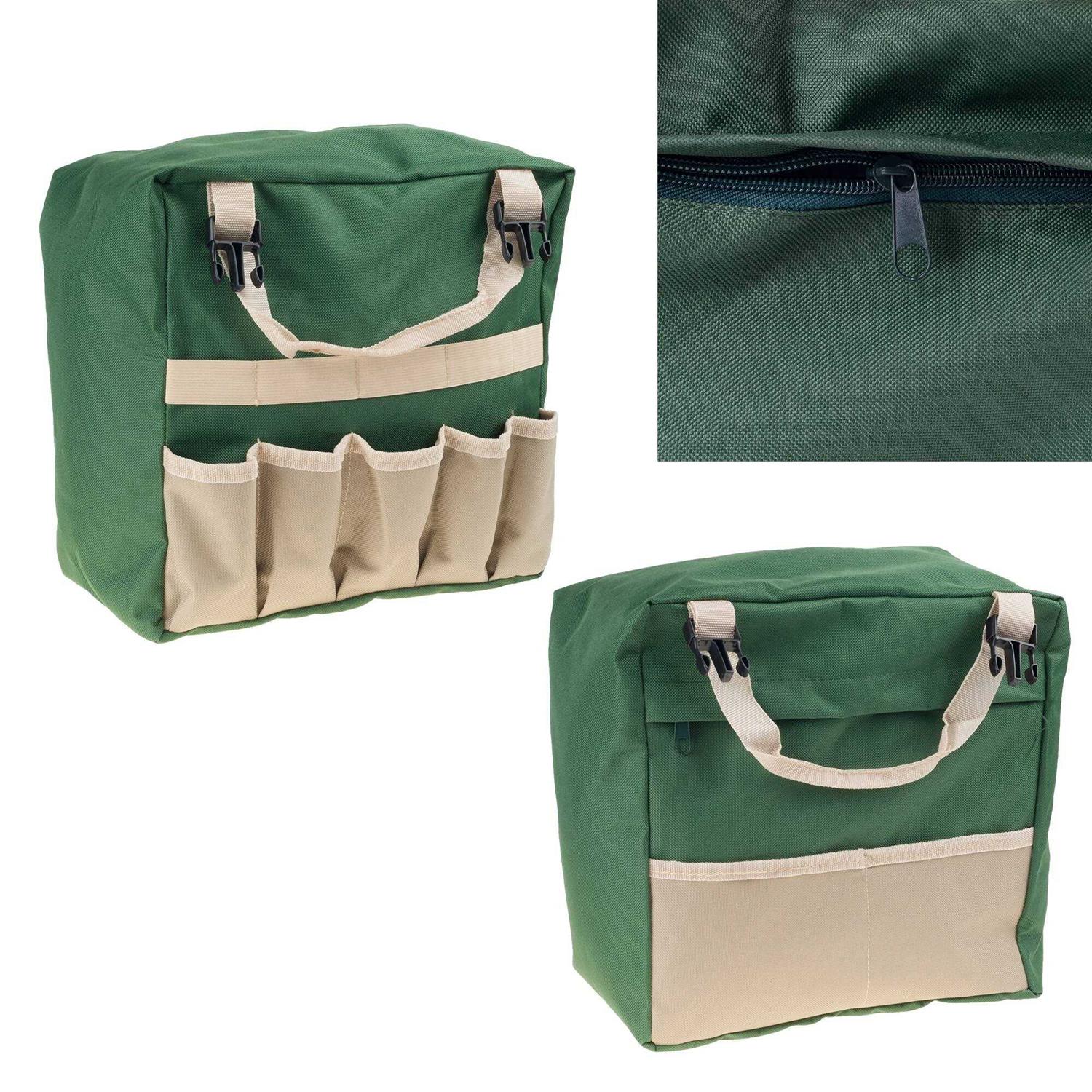 Pure Garden Folding Garden Stool with Tool Bag & 5 Garden Tools - Image 2