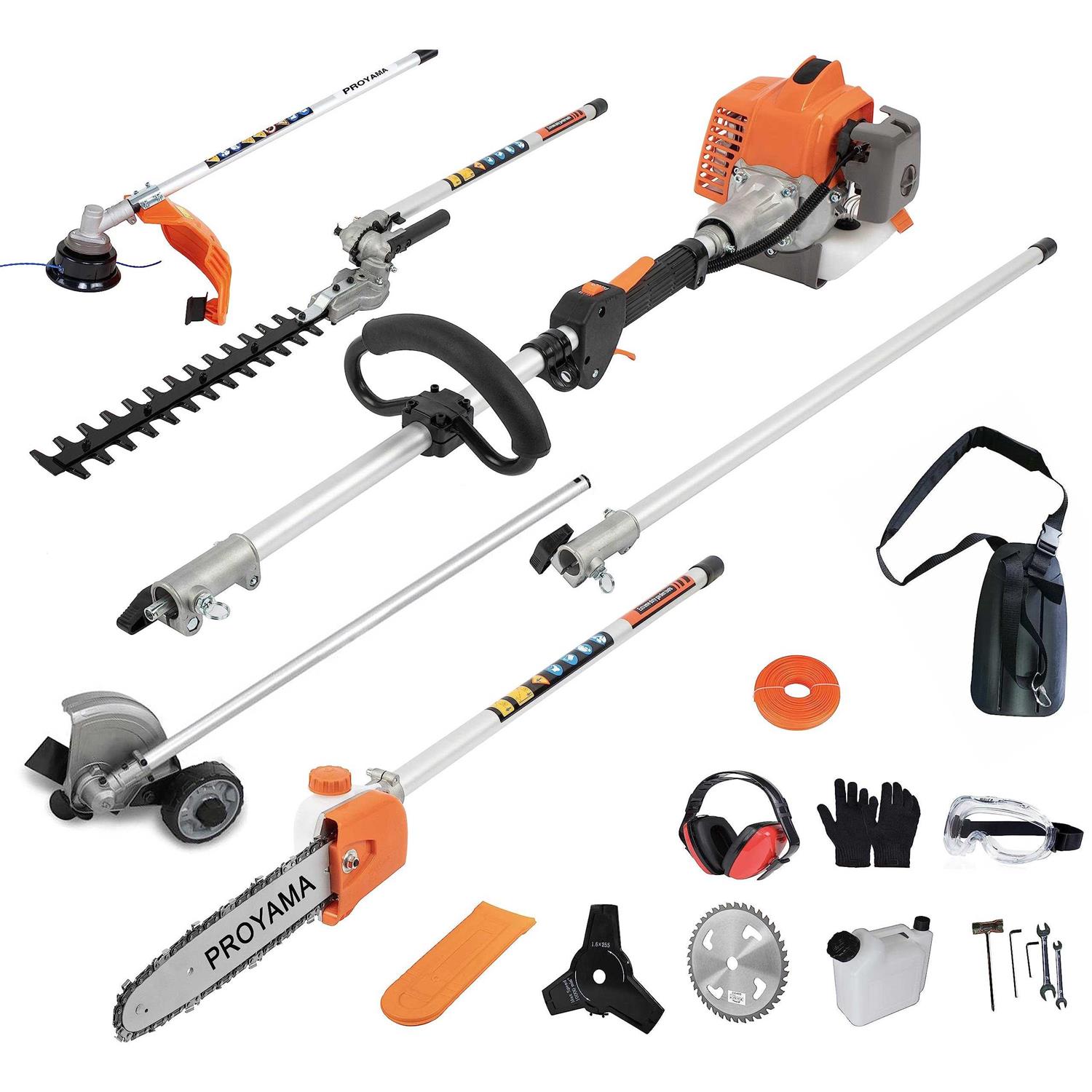 PROYAMA 26cc 6 in 1 Multi Functional Trimming Tools Gas Hedge Trimmer