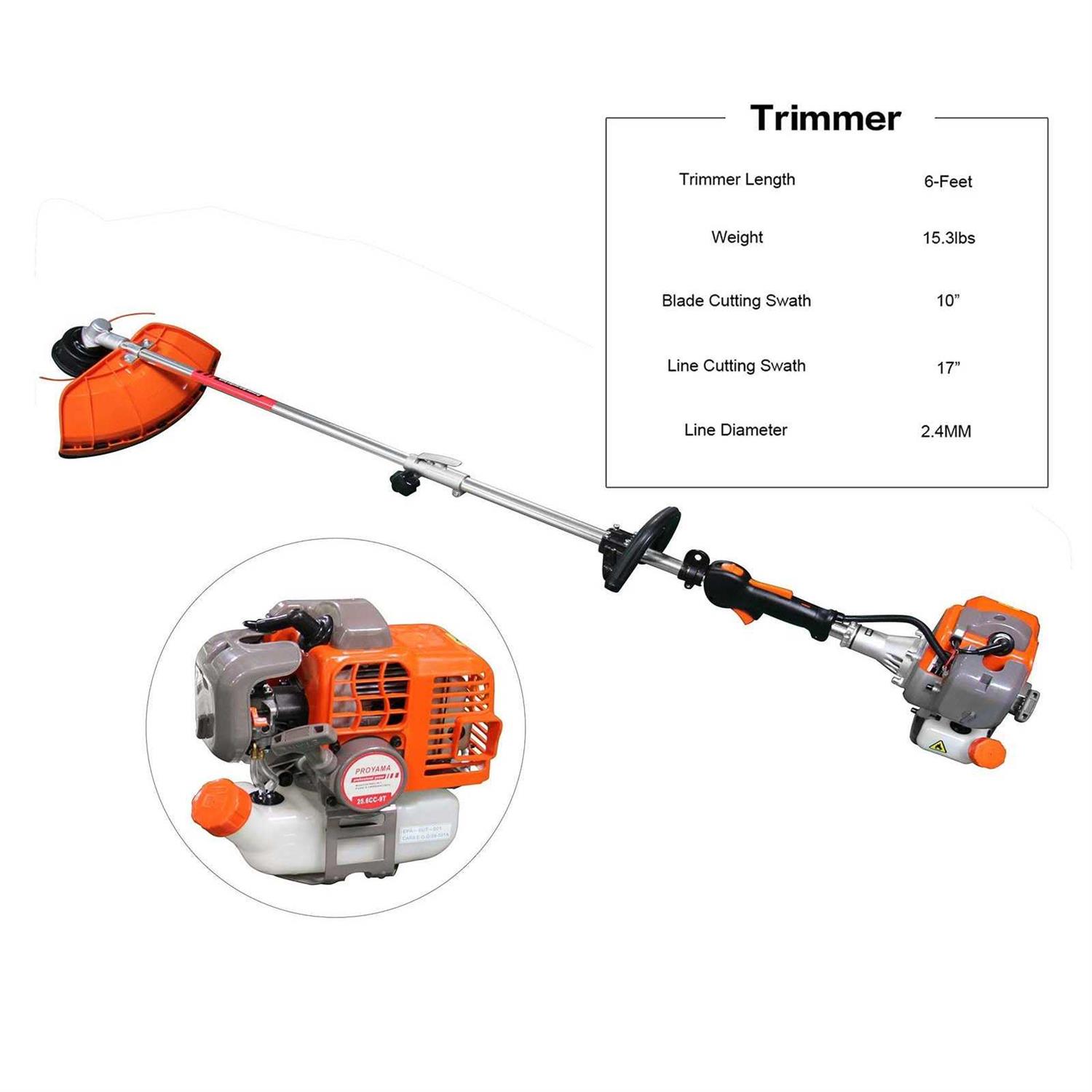 PROYAMA 26cc 6 in 1 Multi Functional Trimming Tools Gas Hedge Trimmer - Image 3