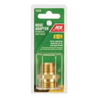 Ace 3/4 in. MHT x 1/2 in. MPT Brass Hose Adapter Double Male Threaded