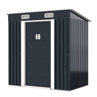 4′ x 6′ Garden Tool Storage Utility Shed Outdoor W/Sliding Door TOBBI_TOYS Siding