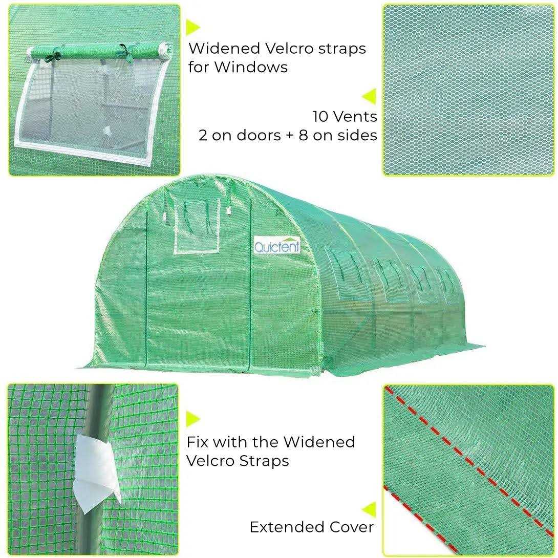 Quictent Upgraded 12x7x7 Ft Portable Greenhouse Large Walk-in - Image 4