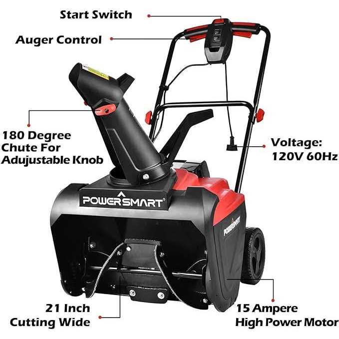 Powersmart 21 inch Electric Single Stage Snow Thrower db5021 - Image 2
