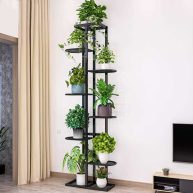 8-tires Plant Stand for Indoor and Outdoor