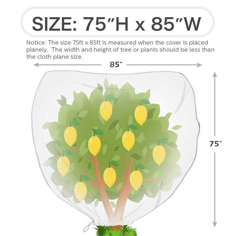 REMIAWY Plant Covers Freeze Protection Frost Blanket for Plants Tree Blanket Cover Shrub Covers Jacket with Zipper Drawstring - Image 2