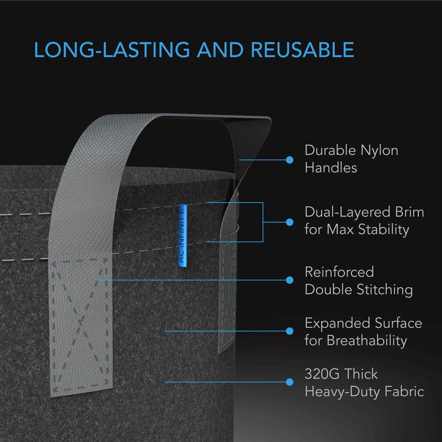 AC Infinity Heavy Duty Fabric Pots - Image 4