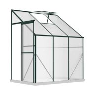 Outsunny Walk-in Garden Greenhouse Aluminum Polycarbonate with Roof Vent for Plants