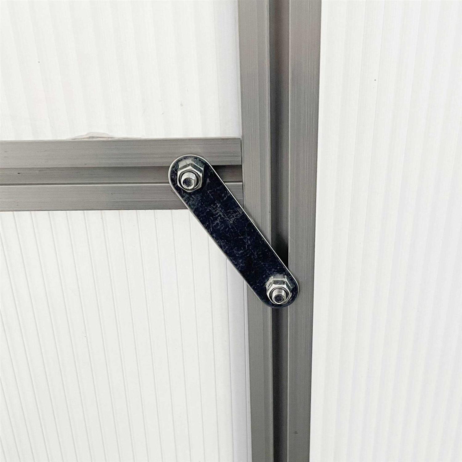 Outsunny Walk-in Garden Greenhouse Aluminum Polycarbonate with Roof Vent for Plants - Image 3