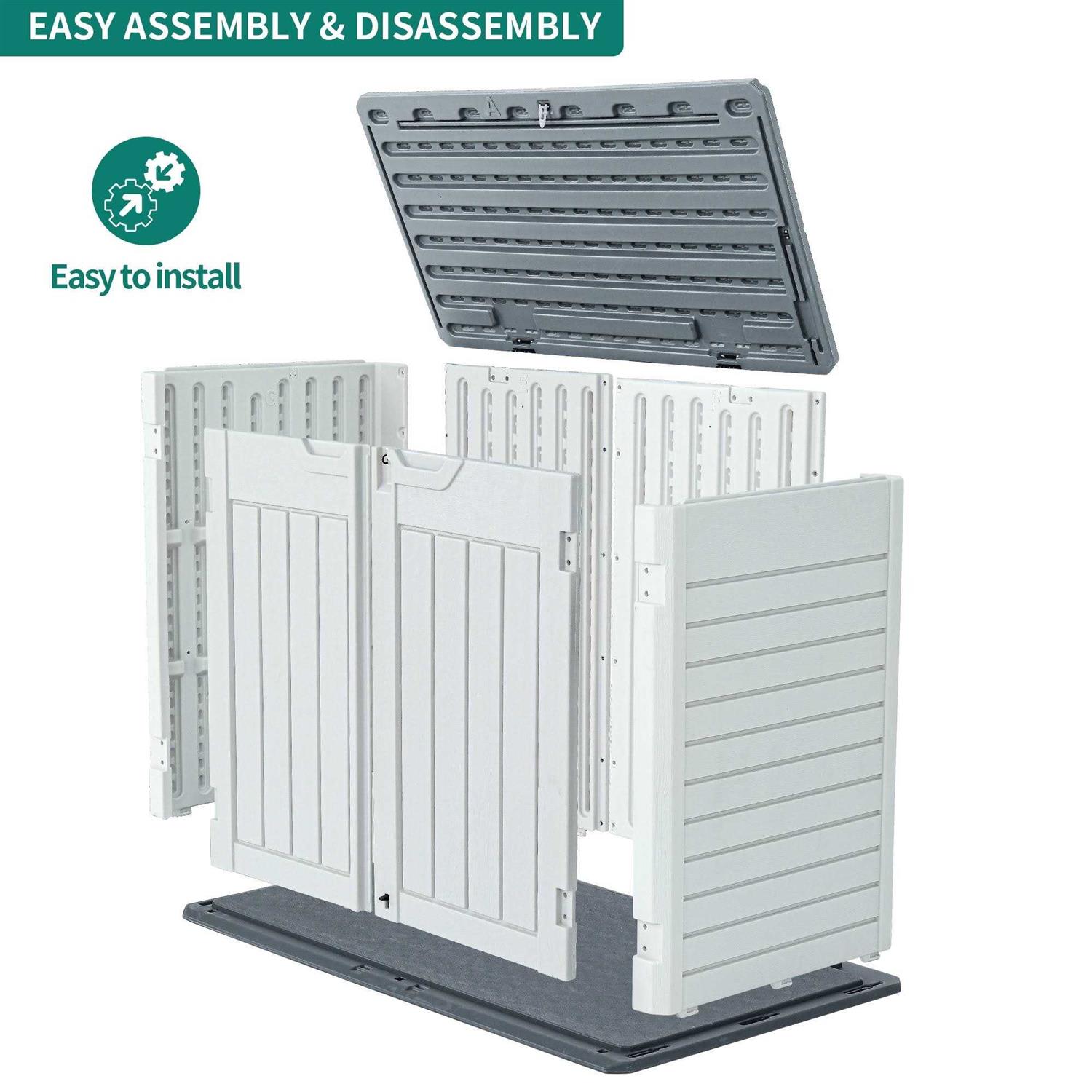 4.25 ft. W x 2.4 ft. D Resin Storage Shed - Image 2