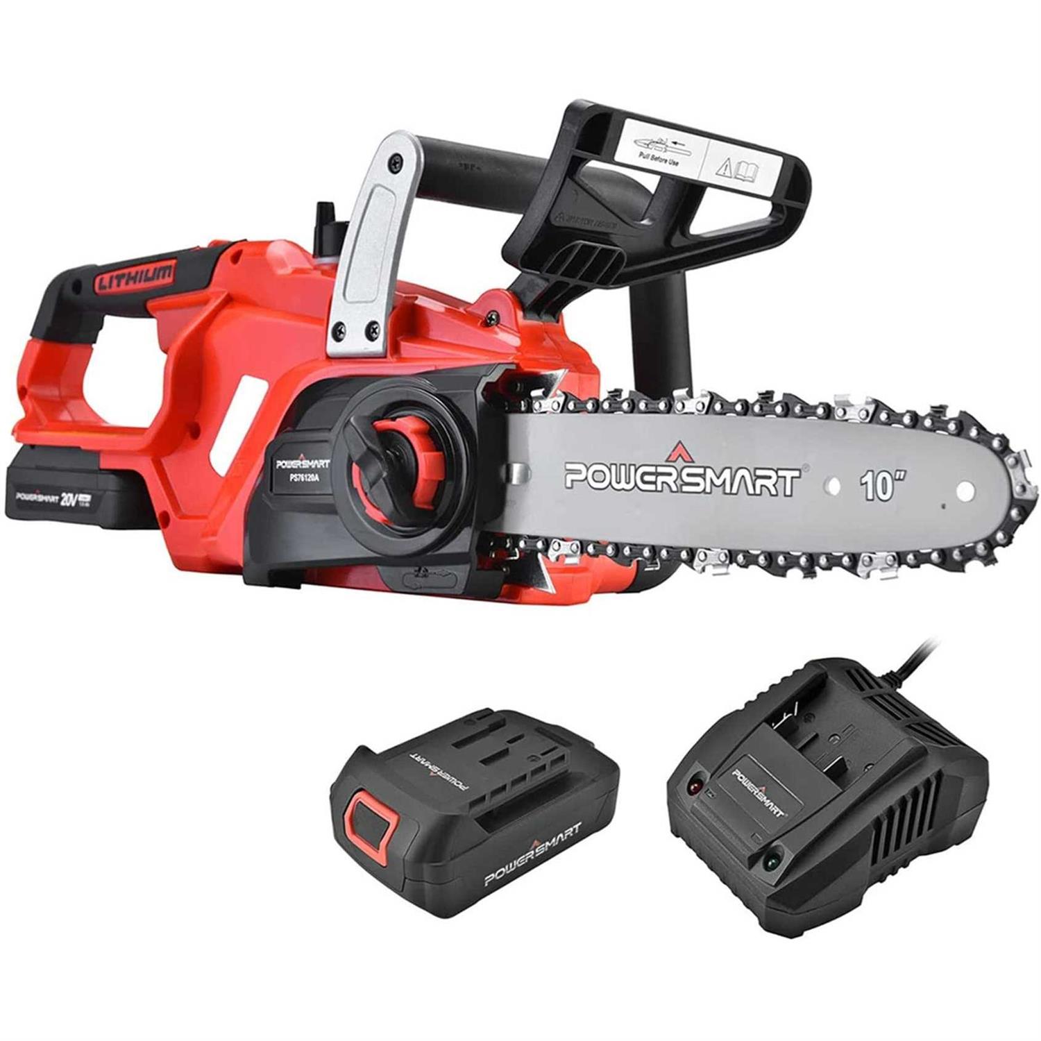 PowerSmart PS76120A 10 inch 20 V Cordless Chain Saw