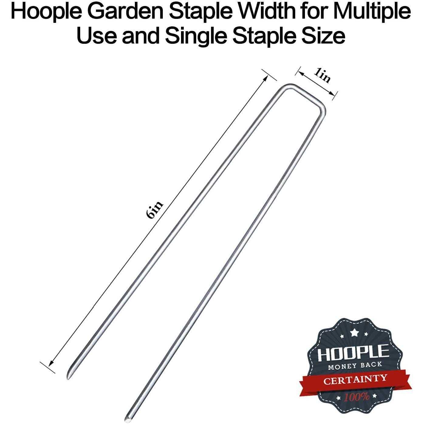 100 Pack 6&” 11 Gauge Heavy Duty U-Shaped Securing Stakes Pins Garden Stakes Pins-Sod Fence Staples for Anchoring Weed Barrier and Landscape Fabric - Image 3
