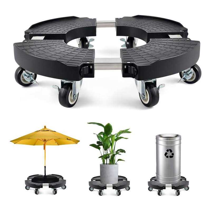 Plant Caddy with Wheels Heavy Duty with 8 Lockable Casters Rolling Plant Stand Adjustable 15-21