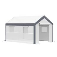 Outsunny 12′ x 7′ Walk-in Garden Greenhouse Outdoor Hot House w/ Roll Up Door