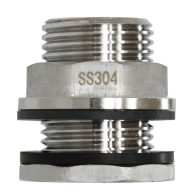 RAINPAL SSBF020 Stainless Steel 304 Bulkhead Tank Fitting