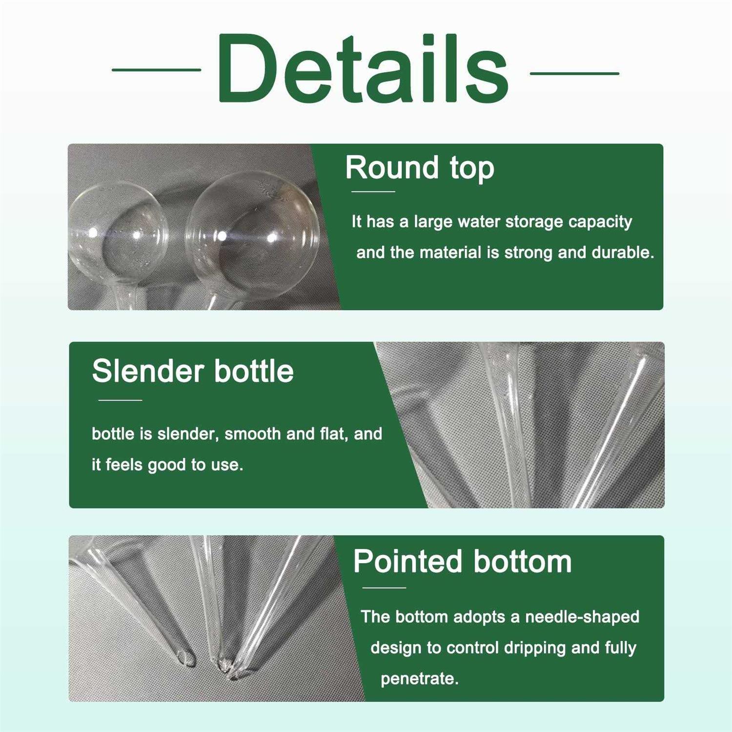 8 Pcs Clear Plant Watering Globes,Plastic Self-Watering Bulbs,Automatic Watering Globes,Garden Water Device for Plant Indoor Outdoor - Image 2