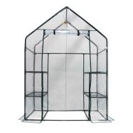 Ogrow 3 Tier 6 Shelf Deluxe Plastic Walk-In Portable Greenhouse