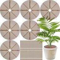 11.8 Inch Plant Pot Grid,6 Pack Plant Pot Soil Covers Protectors with 48 Stakes,Cat Pet Digging Stopper for Indoor Outdoor