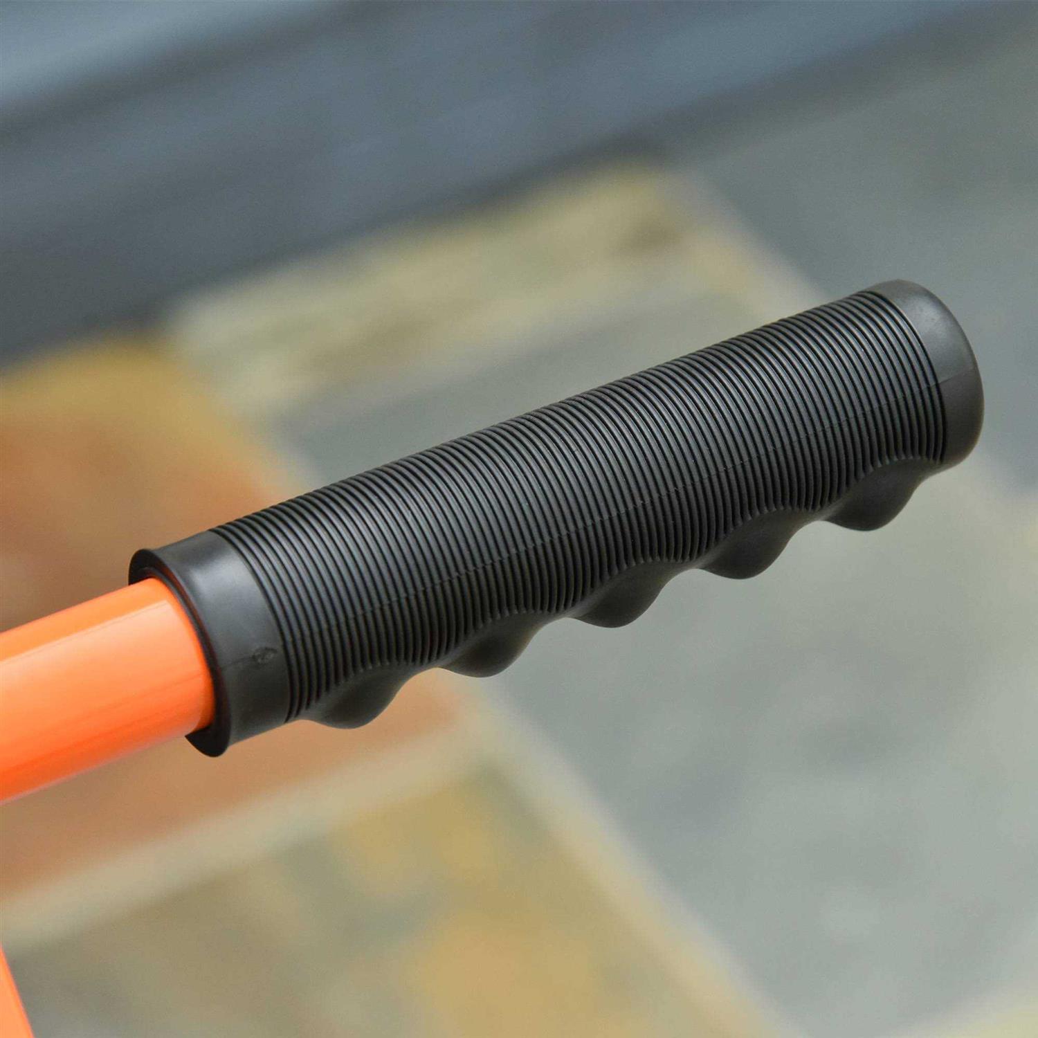 Outsunny Snow Shovel Rolling Pusher with 29&” Blade - Image 2