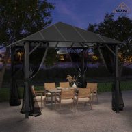 10 ft. W x 10 ft. D Aluminum Patio Gazebo CASAINC WF-SB515A