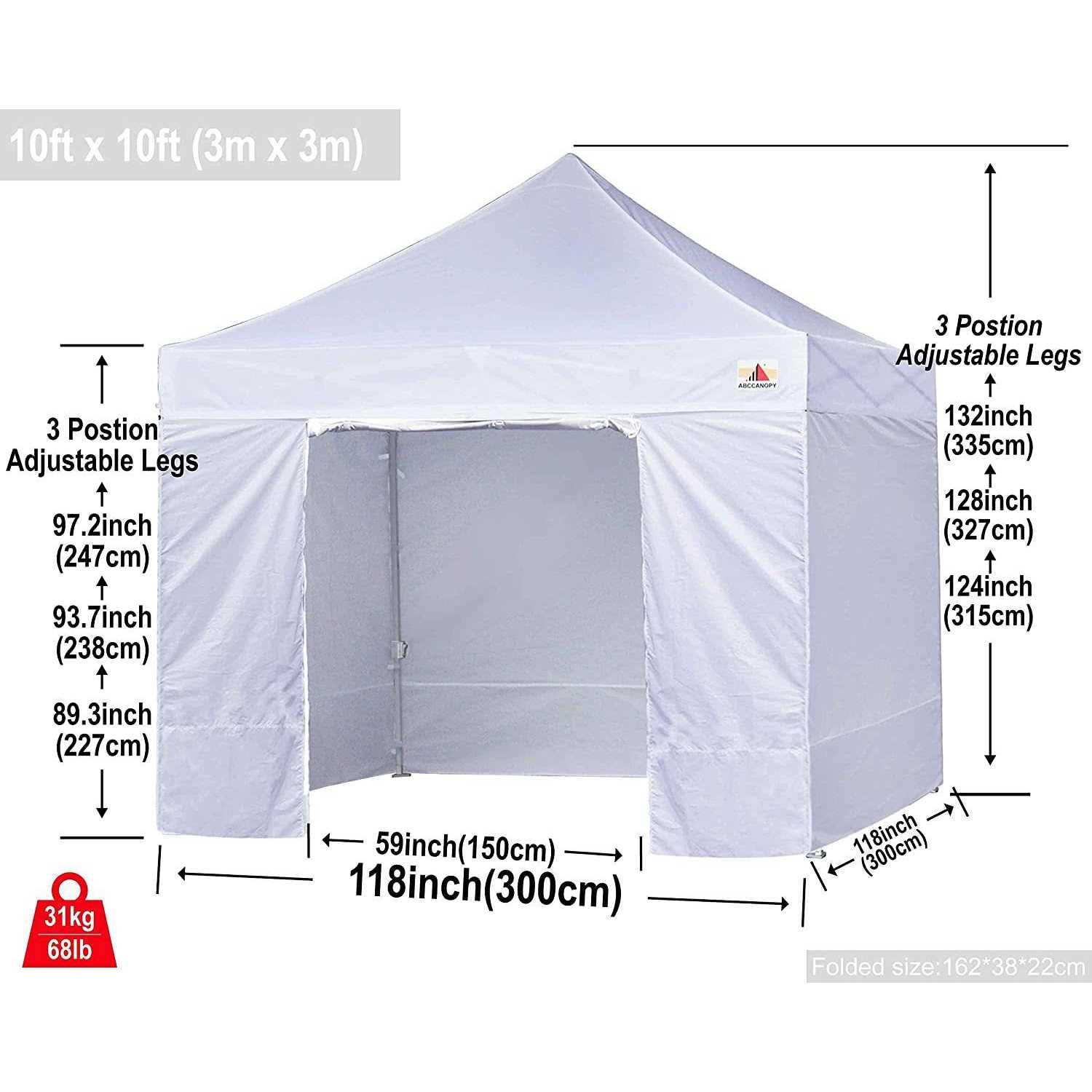 ABCCANOPY Pop Up Canopy Tent Commercial Instant - Image 3