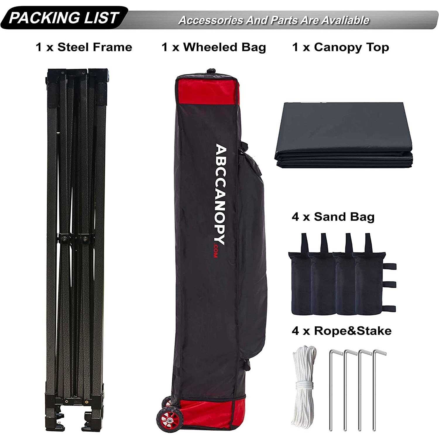 ABCCANOPY Pop Up Canopy Tent Commercial Instant - Image 3