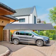 Outsunny 10’x20′ Carport Heavy Duty Galvanized Car Canopy with Included Anchor Kit