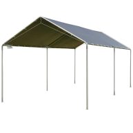 Outsunny 10’x20′ Carport Heavy Duty Galvanized Car Canopy with Included Anchor Kit
