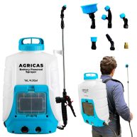 Agricas Battery Powered Backpack Sprayer 4.2 Gallon Multifunctional Weed Sprayer for Lawn & Garden with Adjustable Nozzles and Shoulder Strap