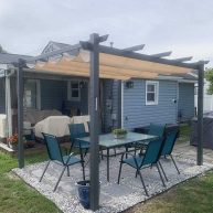 PURPLE LEAF 10 x Outdoor Retractable Metal Pergola