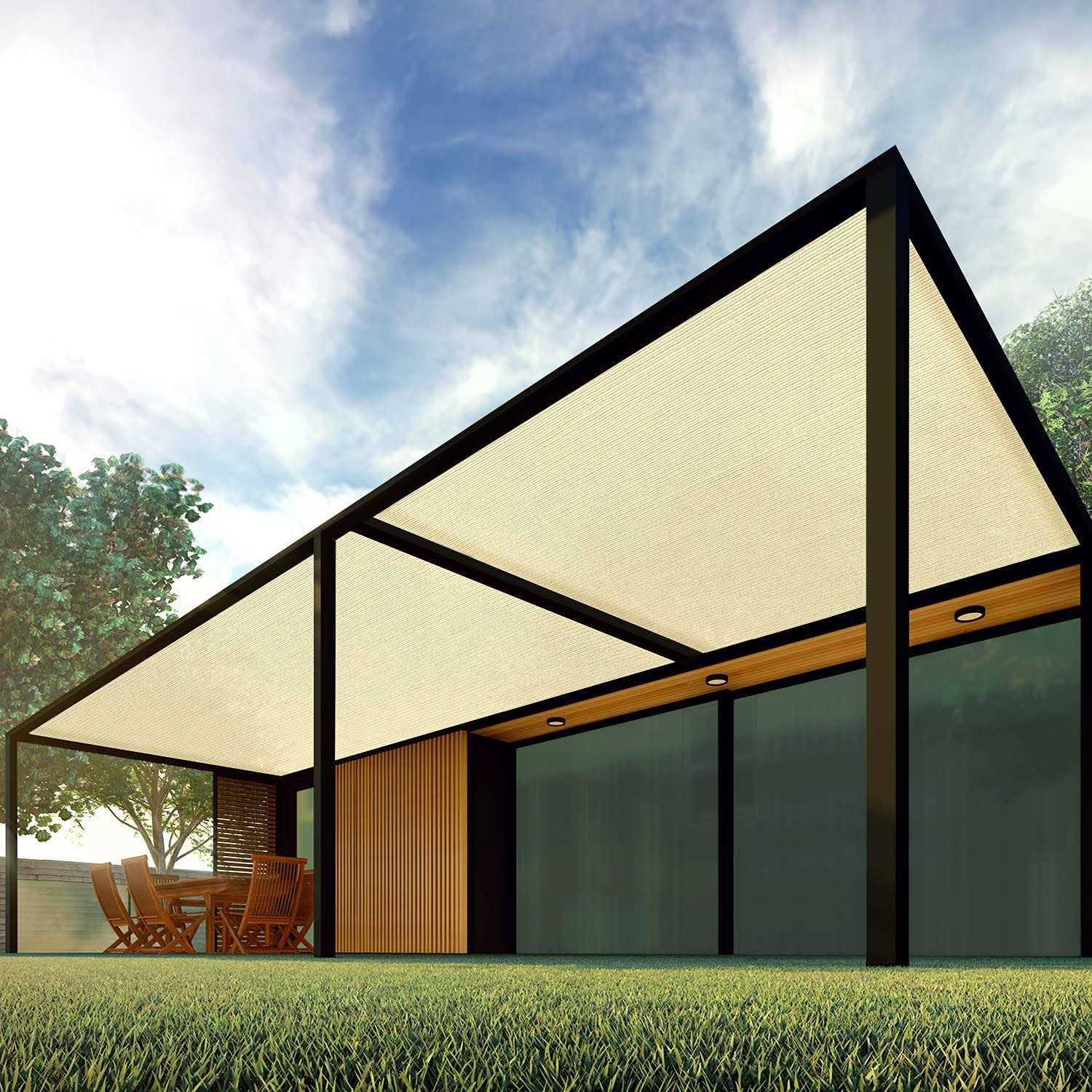 Patio Paradise 8 x 15 Sunblock Shade Cloth Roll Sun Shade Fabric 95% UV Resistant Mesh Netting Cover for Outdoor,Backyard