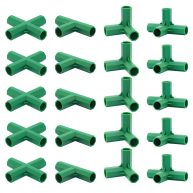 20PCS Fitting 0.43 Inch 11mm 4 Types Stable Support Heavy Duty Greenhouse Frame Building Connector Suitable for Grape Trellis Sunscreen Shed