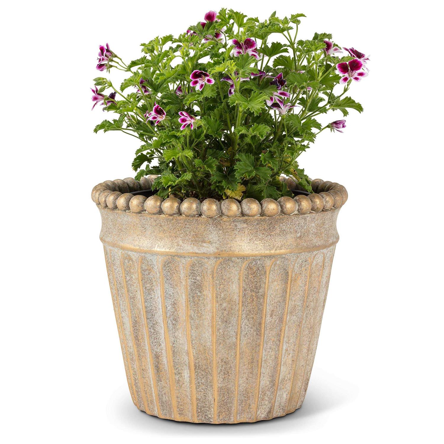 Abbott Collections AB-27-CATANIA-640-LG 7 in. Metallic Ball Taper Planter - Image 2