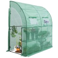 Abccanopy Walk-in Greenhouse Indoor Outdoor with 2 Tier 4 Shelves Portable Gardening Greenhouse