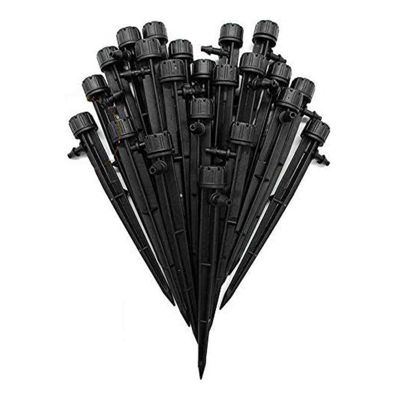 QMOEH Adjustable Irrigation Drippers,Adjustable 360 Degree Water Flow Drip Irrigation System Drip Emitters for 4/7mm Tube PE Pipe for Flower beds