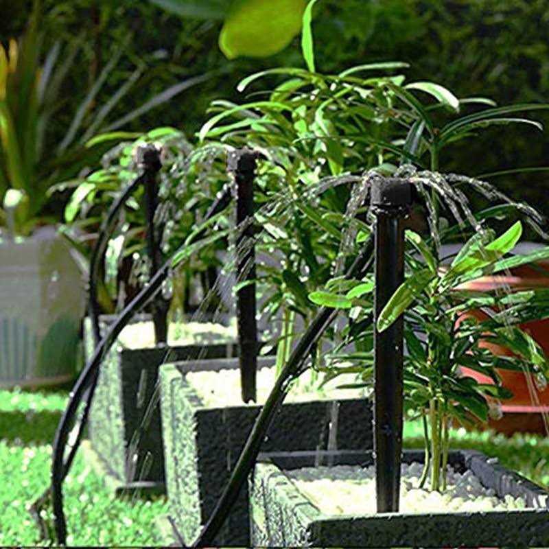 QMOEH Adjustable Irrigation Drippers,Adjustable 360 Degree Water Flow Drip Irrigation System Drip Emitters for 4/7mm Tube PE Pipe for Flower beds - Image 4